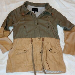 Linen Blend Gorpcore Utility Jacket Neutral Earthy Tones Rustic Heritage Hiking